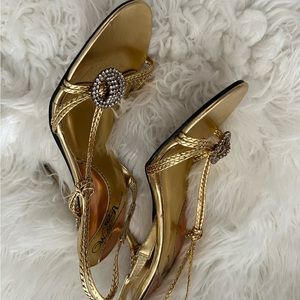 Wild Rose Gold Formal Strappy Heels(Size 7)